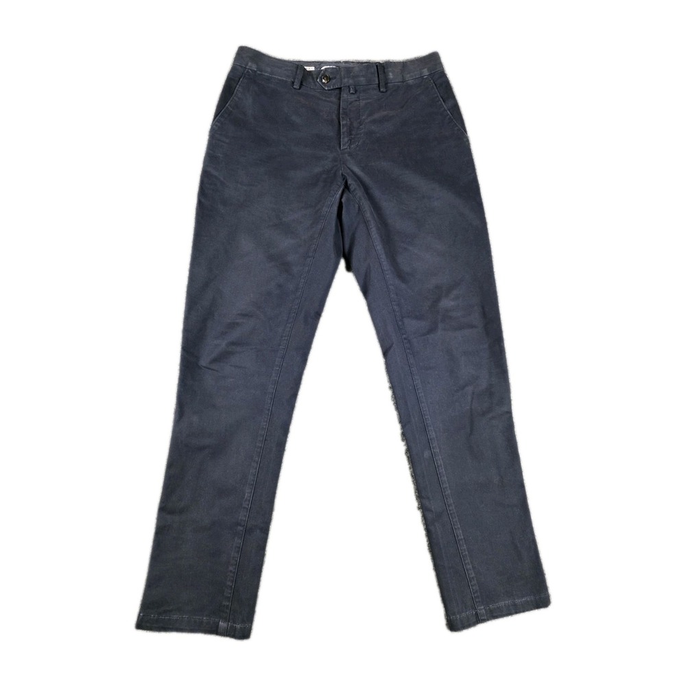 Suitsupply Mens Pants Blue Size 32 X 28 Porto Int Stretch Cotton Blend